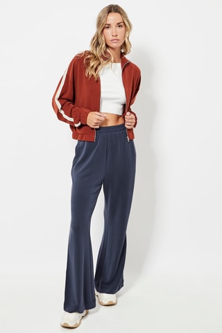 Pantalon flare relaxed - Bleu marine