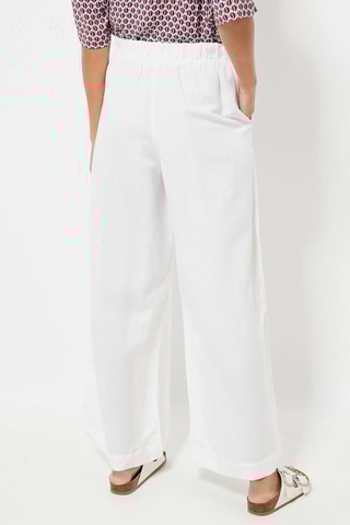 Pantalon wide legs en lin - Blanc