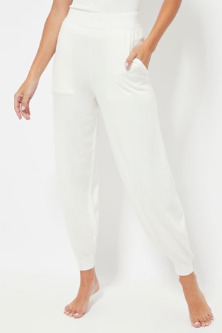 Jogger taille haute - Blanc