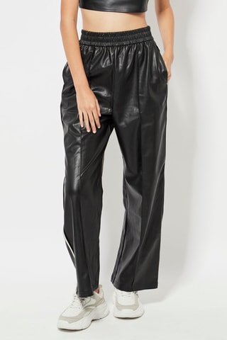 Pantalon droit taille haute - Noir