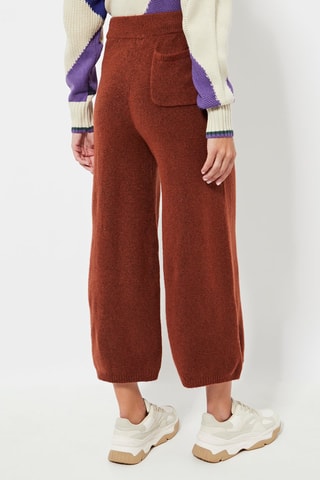 Pantalon 7/8 taille haute - Marron