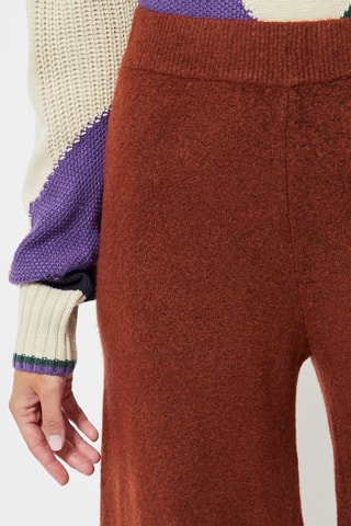 Pantalon 7/8 taille haute - Marron