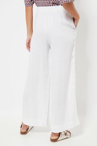 Pantalon straight en lin - Blanc
