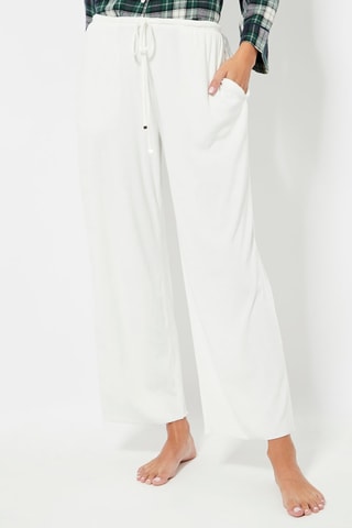 Pantalon de pyjama en velours - Ecru