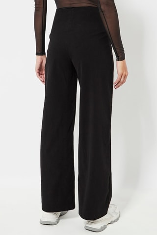 Pantalon en velours taille haute - Noir