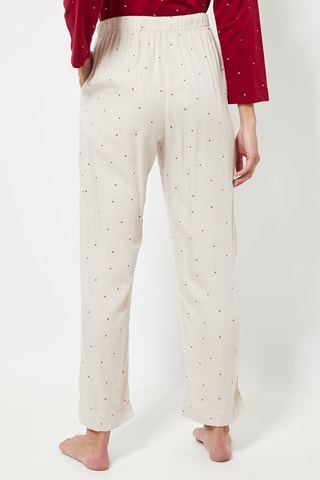 Pantalon de pyjama taille haute - Beige