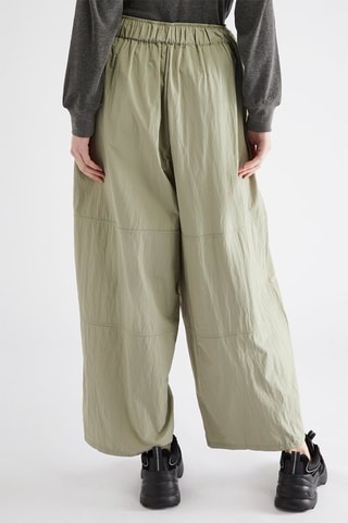 Pantalon wide legs taille haute - Vert olive