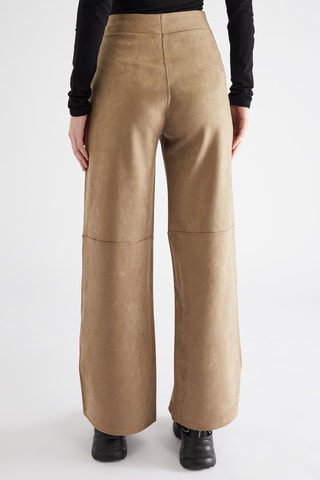 Pantalon taille haute - Marron clair