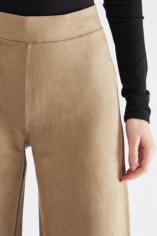 Pantalon taille haute - Marron clair
