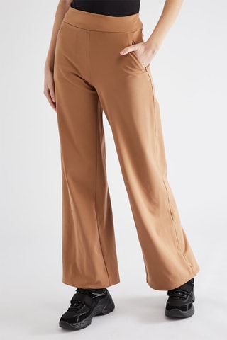 Pantalon regular taille haute - Camel