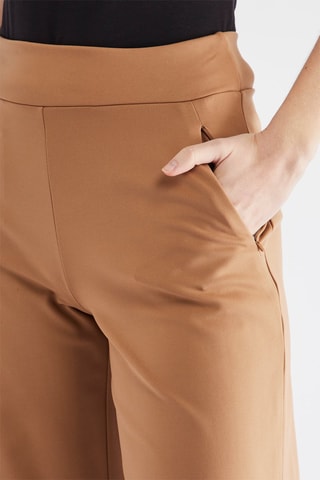 Pantalon regular taille haute - Camel
