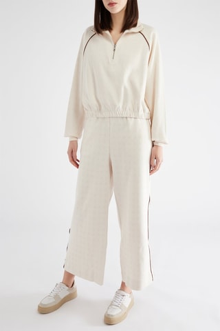 Jogging taille haute - Ecru