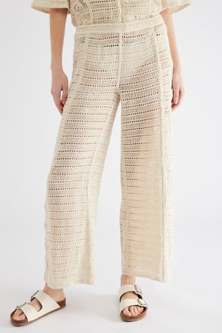 Pantalon taille haute - Ecru