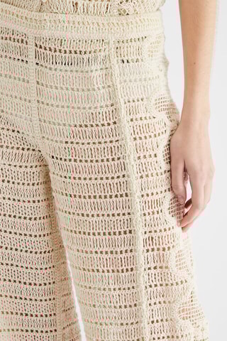 Pantalon taille haute - Ecru