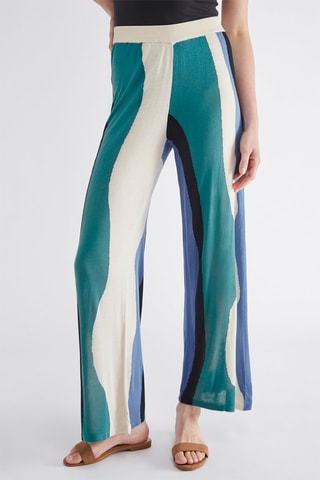 Pantalon taille haute - Blanc et noir