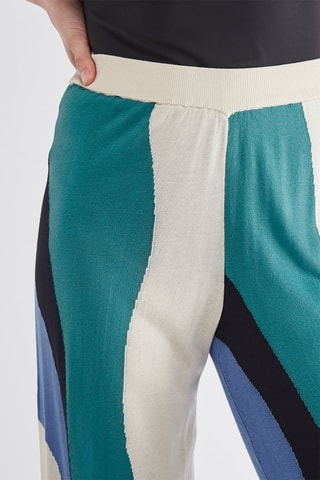 Pantalon taille haute - Blanc et noir