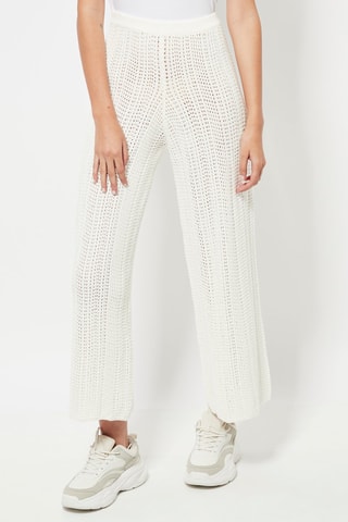 Pantalon 7/8 taille haute - Blanc