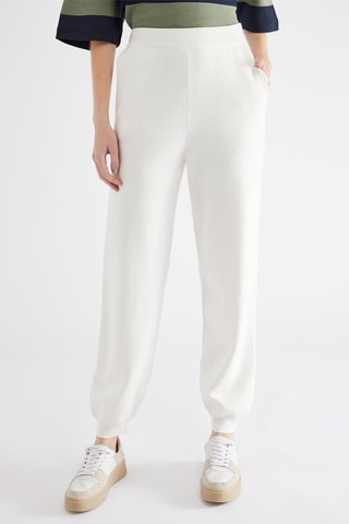 Jogging taille haute - Blanc