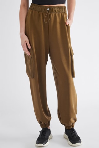 Jogger taille haute - Marron