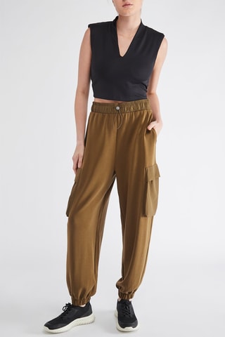 Jogger taille haute - Marron