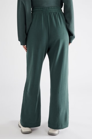 Pantalon flare taille haute - Vert foncé