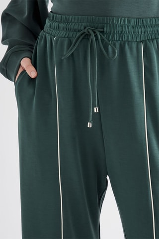 Pantalon flare taille haute - Vert foncé