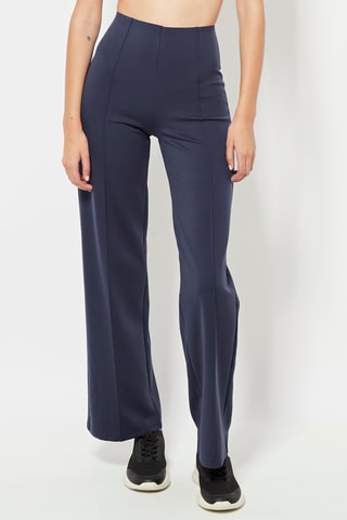 Pantalon taille haute - Bleu marine