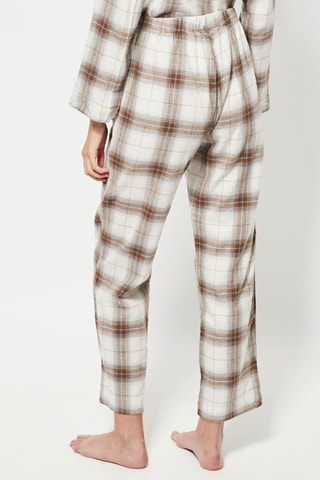 Pantalon de pyjama taille haute - Blanc