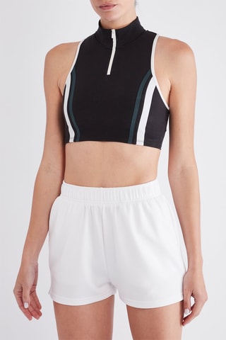 Crop top de compression sans manches - Noir
