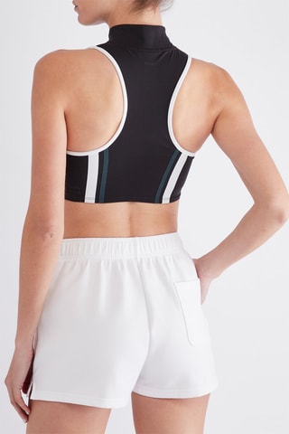Crop top de compression sans manches - Noir