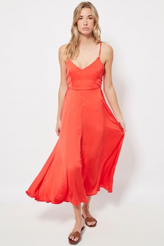 Robe midi Rouge