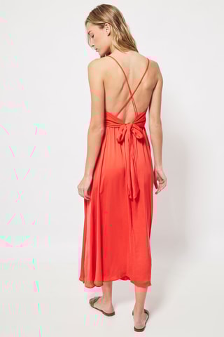 Robe midi Rouge