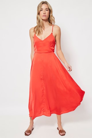 Robe midi Rouge