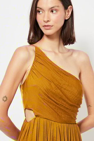 Robe asymétrique - Moutarde
