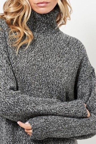 Robe pull - Noir chiné