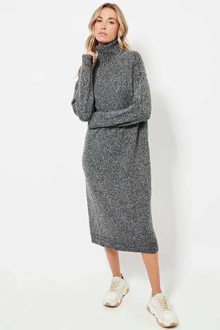 Robe pull - Noir chiné