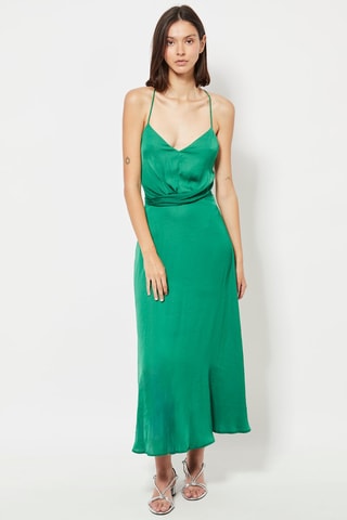 Robe midi - Vert émeraude