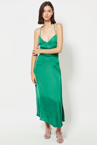 Robe midi - Vert émeraude