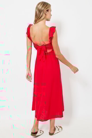 Robe longue en lin - Rouge
