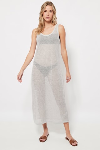 Robe midi Blanc