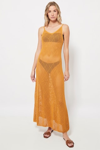 Robe longue Moutarde