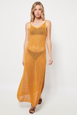 Robe longue Moutarde