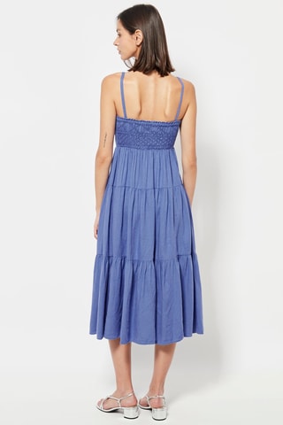 Robe midi en lin - Violet