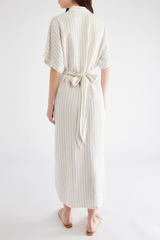 Robe longue en lin - Ecru