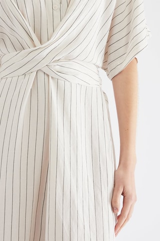 Robe longue en lin - Ecru