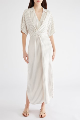 Robe longue en lin - Ecru