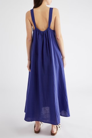 Robe longue en lin - Indigo