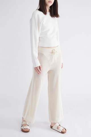 Pantalon large - Beige
