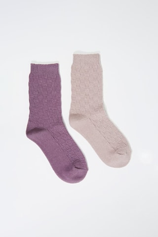 2 paires de chaussettes - Violet et rose clair