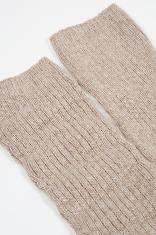 3 paires de chaussettes en laine et cachemire - Beige